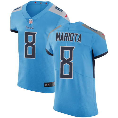 Nike Titans #8 Marcus Mariota Light Blue Team Color Men's Stitched NFL Vapor Untouchable Elite Jersey